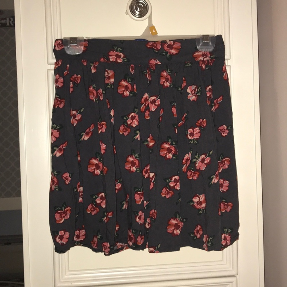 A flowered skirt